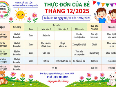 CHÙM ẢNH THỰC ĐƠN DINH DƯỠNG CỦA BÉ-NĂM HỌC 2025-2026 – ảnh 13