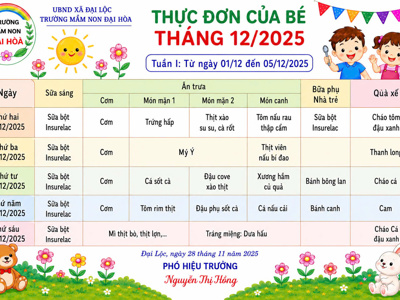 CHÙM ẢNH THỰC ĐƠN DINH DƯỠNG CỦA BÉ-NĂM HỌC 2025-2026 – ảnh 12