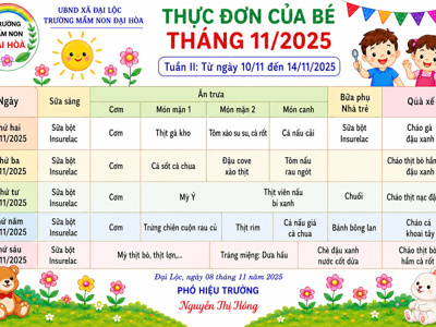 CHÙM ẢNH THỰC ĐƠN DINH DƯỠNG CỦA BÉ-NĂM HỌC 2025-2026 – ảnh 9