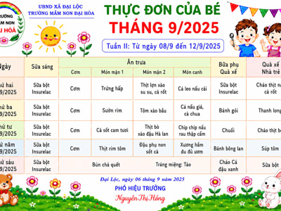 CHÙM ẢNH THỰC ĐƠN DINH DƯỠNG CỦA BÉ-NĂM HỌC 2025-2026 – ảnh 1