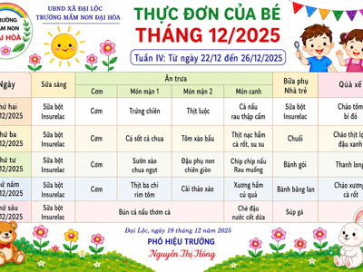 CHÙM ẢNH THỰC ĐƠN DINH DƯỠNG CỦA BÉ-NĂM HỌC 2025-2026 – ảnh 15