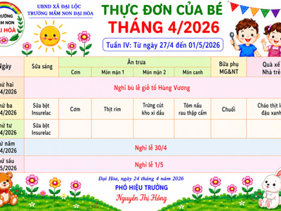 CHÙM ẢNH THỰC ĐƠN DINH DƯỠNG CỦA BÉ-NĂM HỌC 2025-2026 – ảnh 30