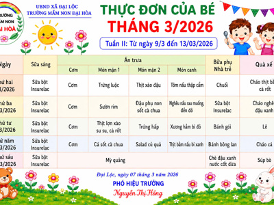 CHÙM ẢNH THỰC ĐƠN DINH DƯỠNG CỦA BÉ-NĂM HỌC 2025-2026 – ảnh 24