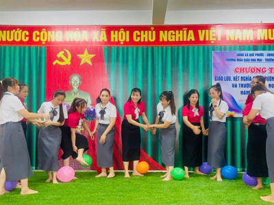 ẢNH_ GIAO LƯU KẾT NGHĨA TRƯỜNG MN ĐẠI HÒA_MẪU GIÁO HOA MAI – ảnh 12
