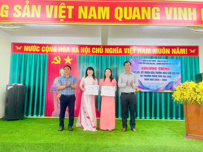 ẢNH_ GIAO LƯU KẾT NGHĨA TRƯỜNG MN ĐẠI HÒA_MẪU GIÁO HOA MAI – ảnh 1