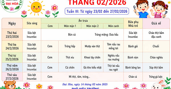 CHÙM ẢNH THỰC ĐƠN DINH DƯỠNG CỦA BÉ-NĂM HỌC 2025-2026 - Ảnh 23