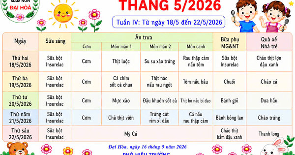 CHÙM ẢNH THỰC ĐƠN DINH DƯỠNG CỦA BÉ-NĂM HỌC 2025-2026 - Ảnh 34