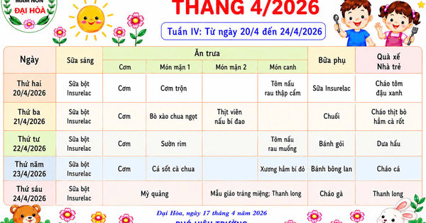 CHÙM ẢNH THỰC ĐƠN DINH DƯỠNG CỦA BÉ-NĂM HỌC 2025-2026 - Ảnh 30