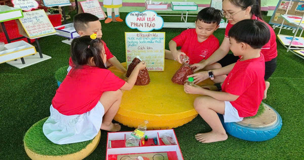Ảnh bài viết: LỚP LỚN 3- THỰC HÀNH THÍ NGHIỆM "NÚI LỬA PHUN TRÀO"