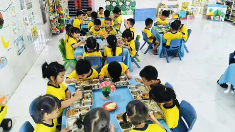 Bữa ăn trưa – Nguồn năng lượng cho ngày vui của bé