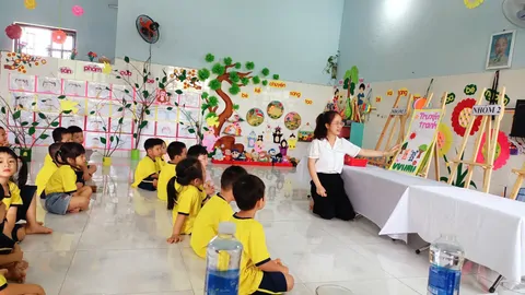 LỚP LỚN 3- HOẠT ĐỘNG LÀM QUEN VĂN HỌC- BÉ VUI KỂ CHUYỆN SÁNG TẠO