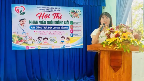 HỘI THI NHÂN VIÊN NUÔI DƯỠNG GIỎI  XÂY DỰNG THỰC ĐƠN CHO TRẺ MẦM NON  NĂM HỌC 2025 – 2026 TRƯỜNG MẦM NON ĐẠI HÒA